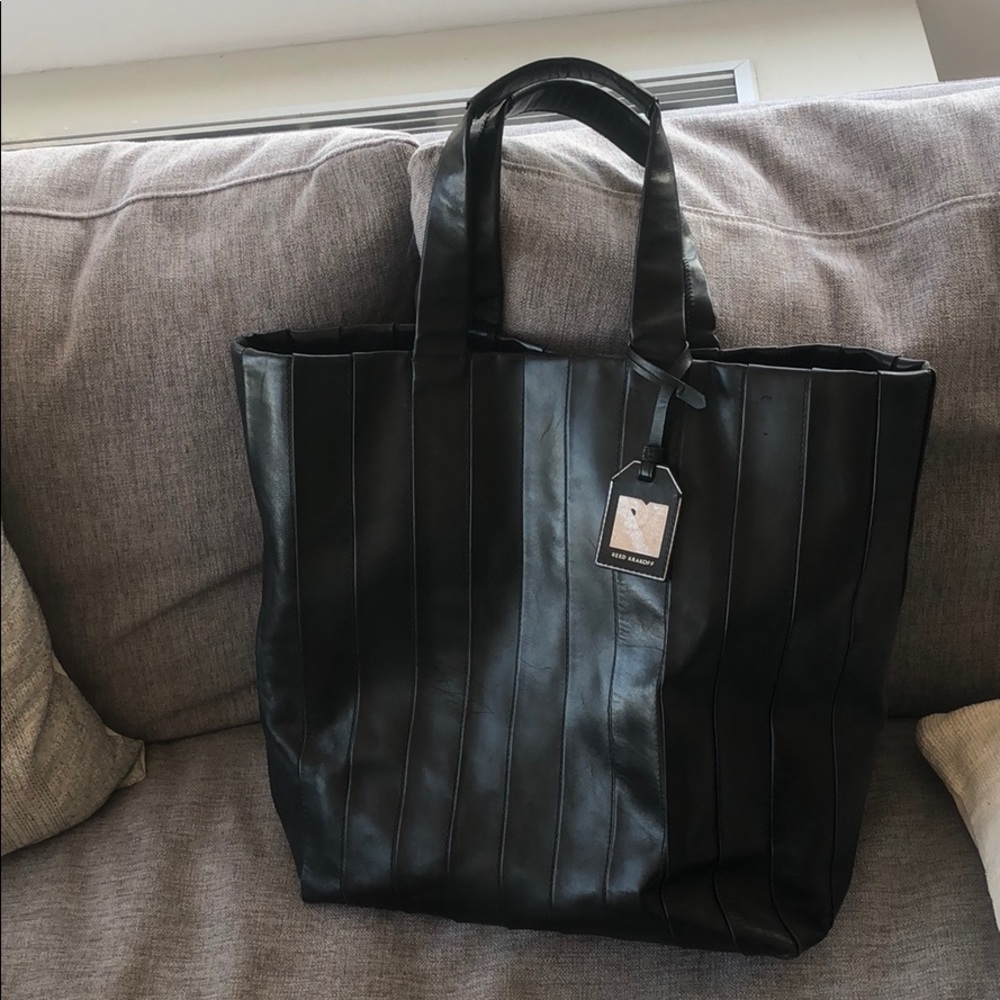 Large leather tote